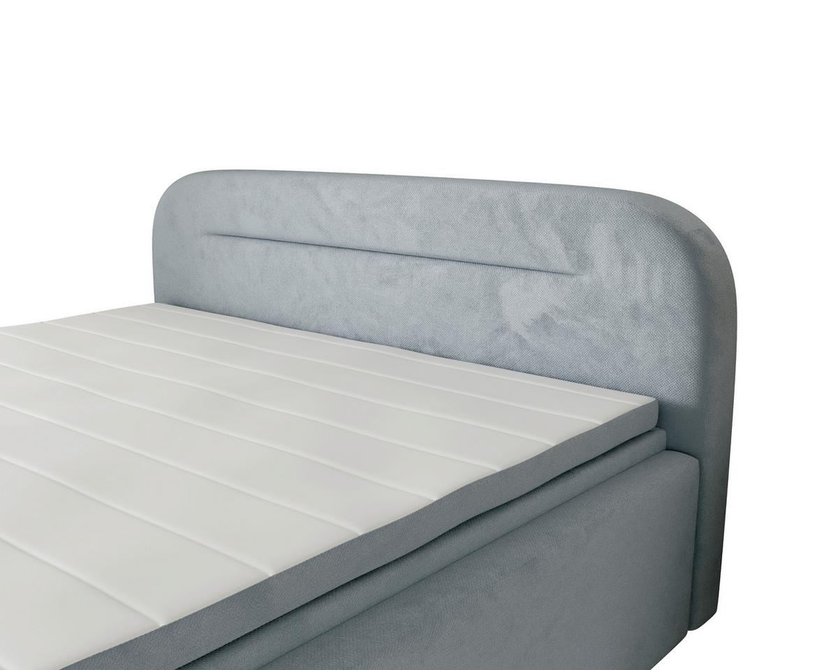 Boxbett Zako 3 Grau LF: 180x200cm - Grau, MODERN, Textil (180/200cm) - MID.YOU