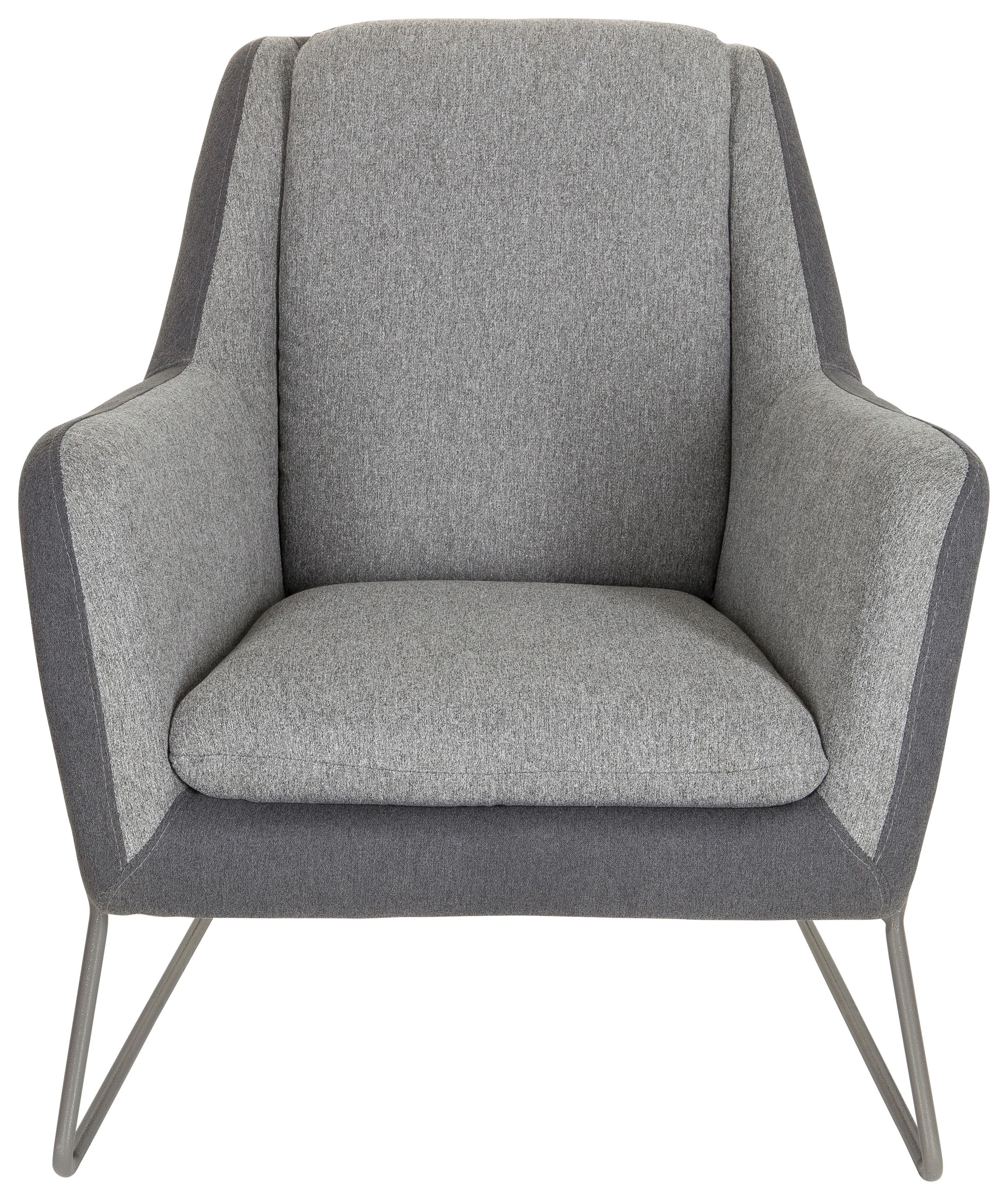 Loungesessel mit Kufenbeinen in Silber