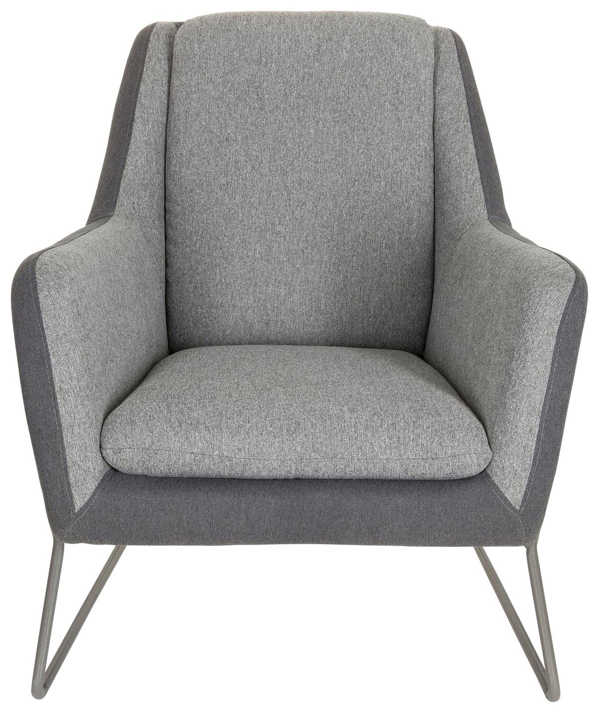 Polstersessel Lagun Hellgrau/dunkelgrau - Dunkelgrau/Hellgrau, MODERN, Textil (74/97/84cm) - MID.YOU