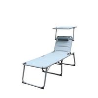 Sonnenliege Ph-Alu-Xsl-Grey - Hellgrau, Basics, Kunststoff/Textil (203/48/68cm)