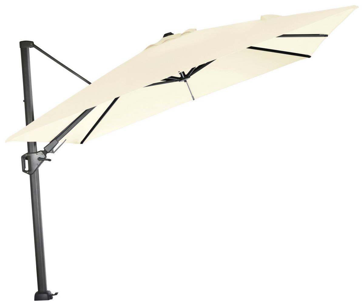 Ampelschirm Sunset N+ B: 300 H: 255 cm Anthrazit/Creme - Anthrazit/Creme, KONVENTIONELL, Textil/Metall (300/300cm) - Siena Garden