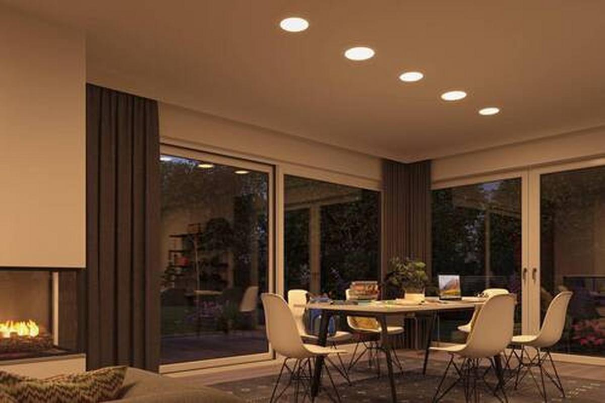 LED-Paneel Ø 18,5 cm dimmbar Rund - Weiß, Basics, Kunststoff (18,5cm) - Paulmann