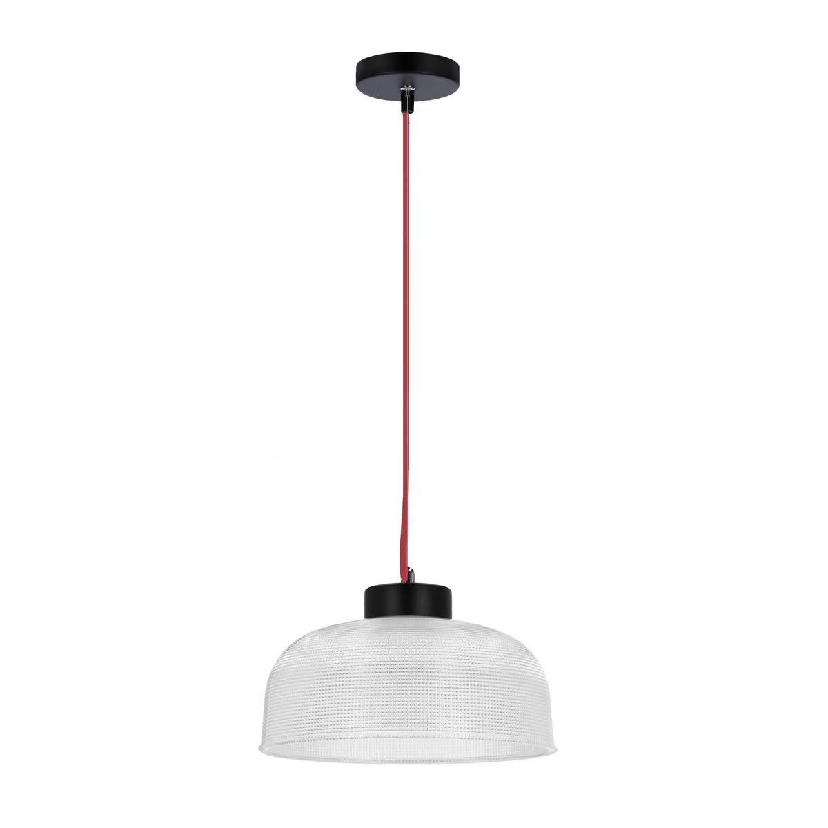 Pendelleuchte Liverpool 50101288 - Transparent/Rot, KONVENTIONELL, Glas/Metall (26.5/26.5/90cm)