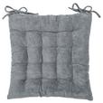 Sitzkissen Campino Anthrazit 40x40 cm Polyester - Anthrazit, MODERN, Textil (40/40/4cm) - Luca Bessoni