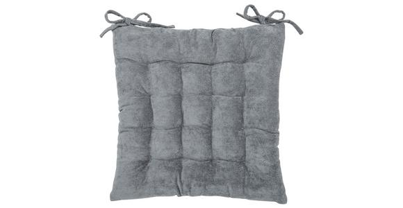 Sitzkissen Campino Anthrazit 40x40 cm Polyester - Anthrazit, MODERN, Textil (40/40/4cm) - Luca Bessoni