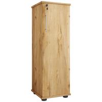 CD-Regal Engalo Eiche Dekor B: 31 cm - Honigeiche/Schwarz, Design, Holzwerkstoff (31/93/31cm) - MID.YOU