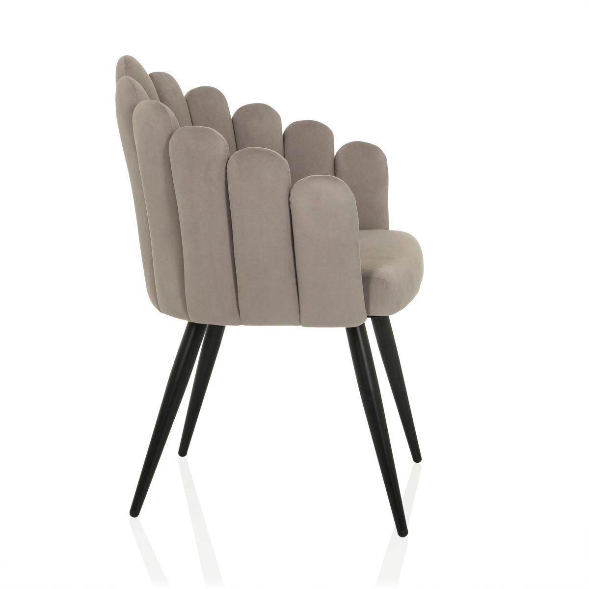 Armlehnstuhl Scallore Grau B: 63 cm - Grau, MODERN, Textil/Metall (63/84/56cm) - MID.YOU