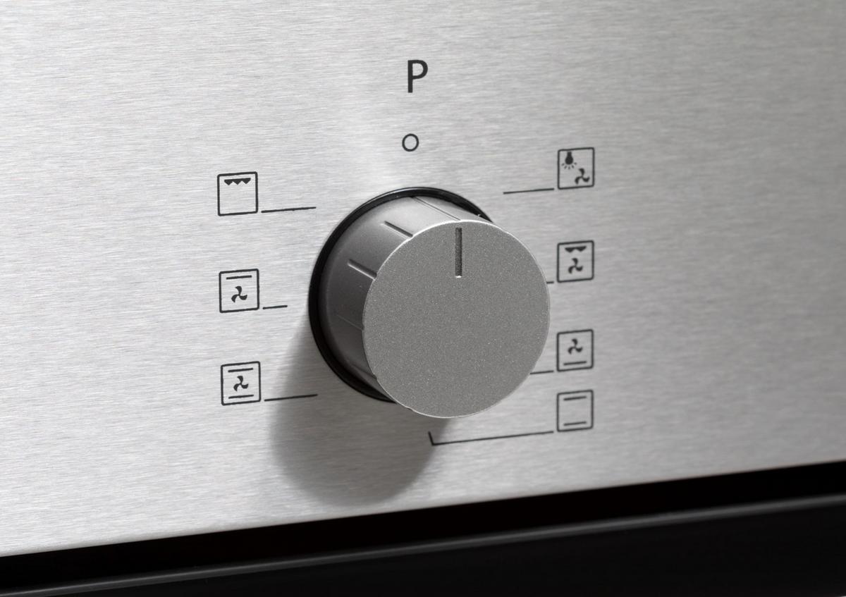 Einbau-Backofen B: 59,5 cm Schwarz/Edelstahlfarben - Edelstahlfarben/Schwarz, Trend, Glas/Metall (59,5/59,5/56,5cm) - Respekta