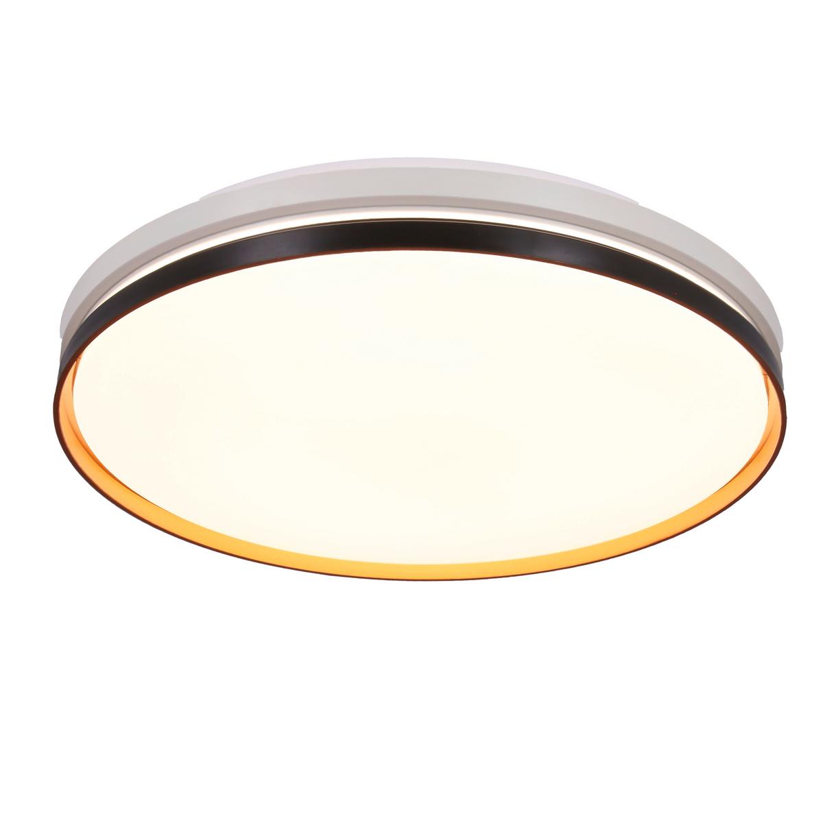 LED-Deckenleuchte Montana - Goldfarben/Schwarz, KONVENTIONELL, Kunststoff/Metall (40/40/7cm)