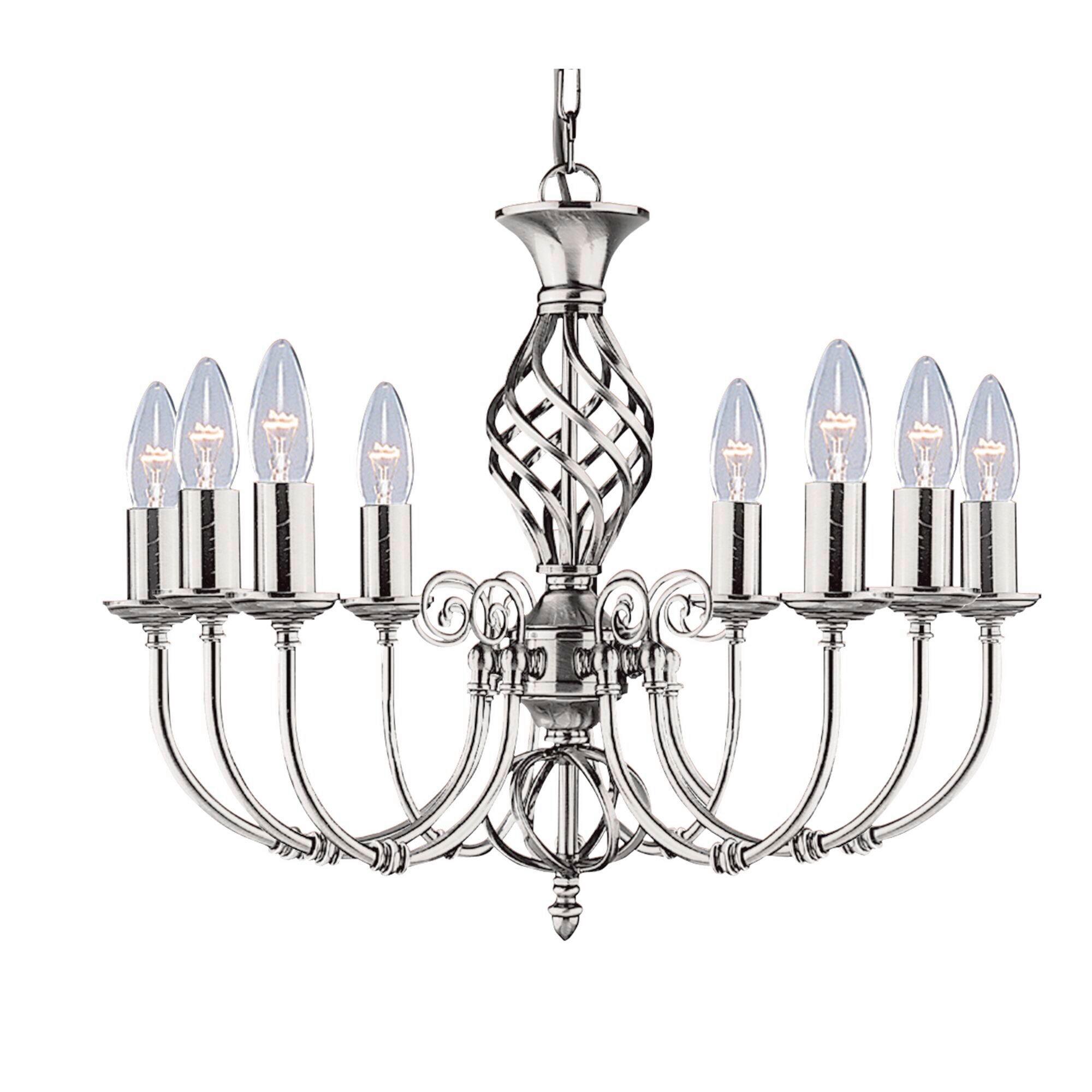 Hängeleuchte 4489-8 - Silberfarben, Design, Metall (62/62/44cm)