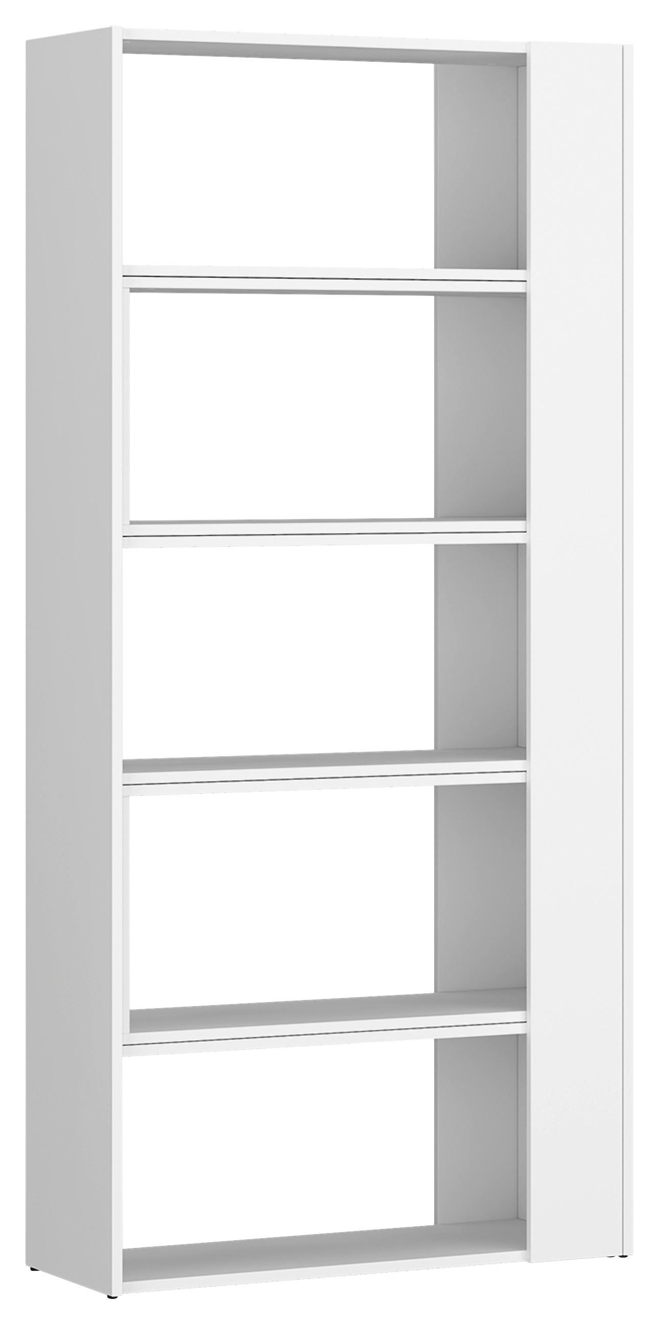 Regal Motus Alpinweiß B: 82-146 cm - Weiß, MODERN, Holzwerkstoff (82-146/180/35cm)