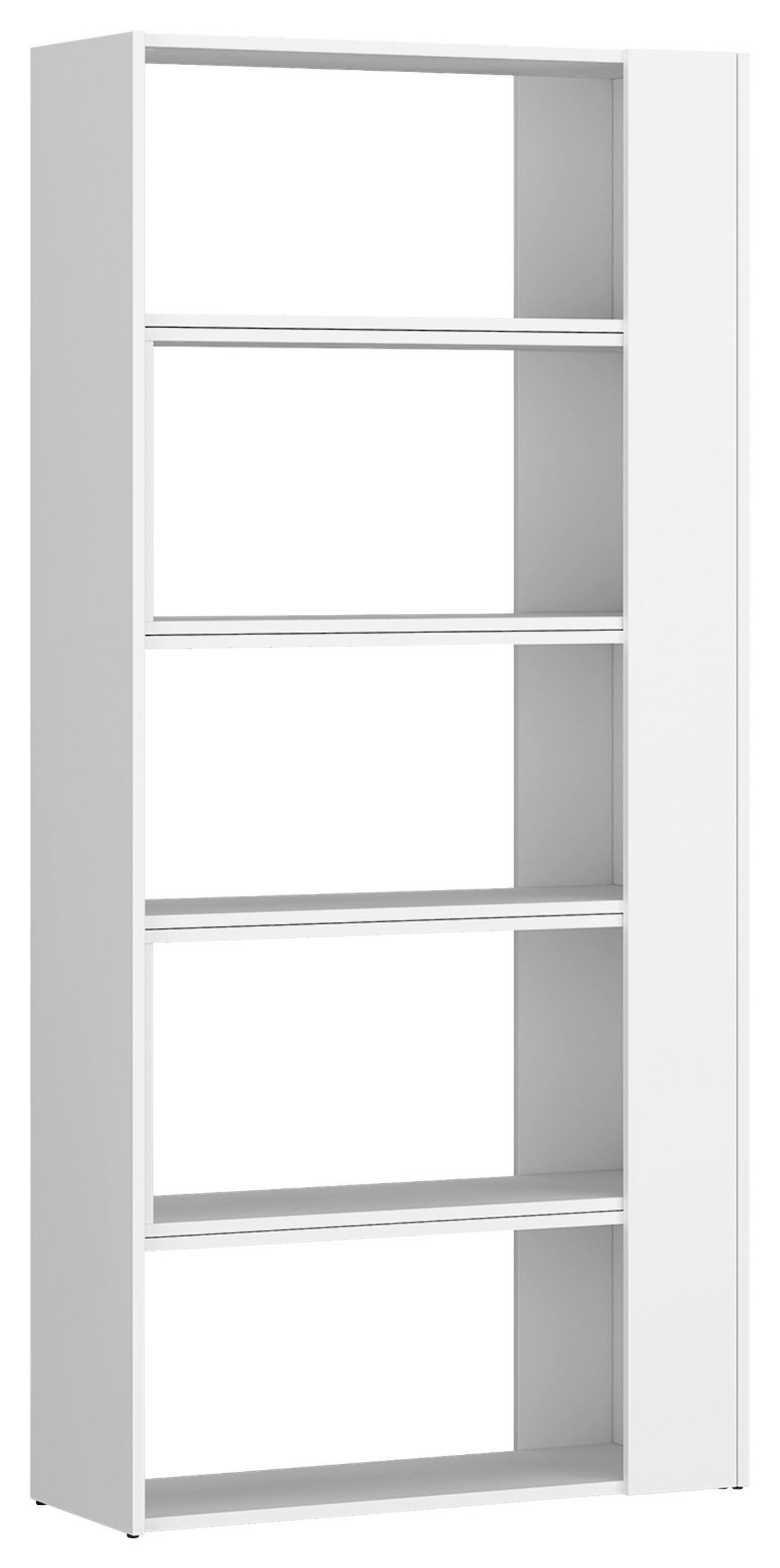 Regal Motus Alpinweiß B: 82-146 cm - Weiß, MODERN, Holzwerkstoff (82-146/180/35cm)