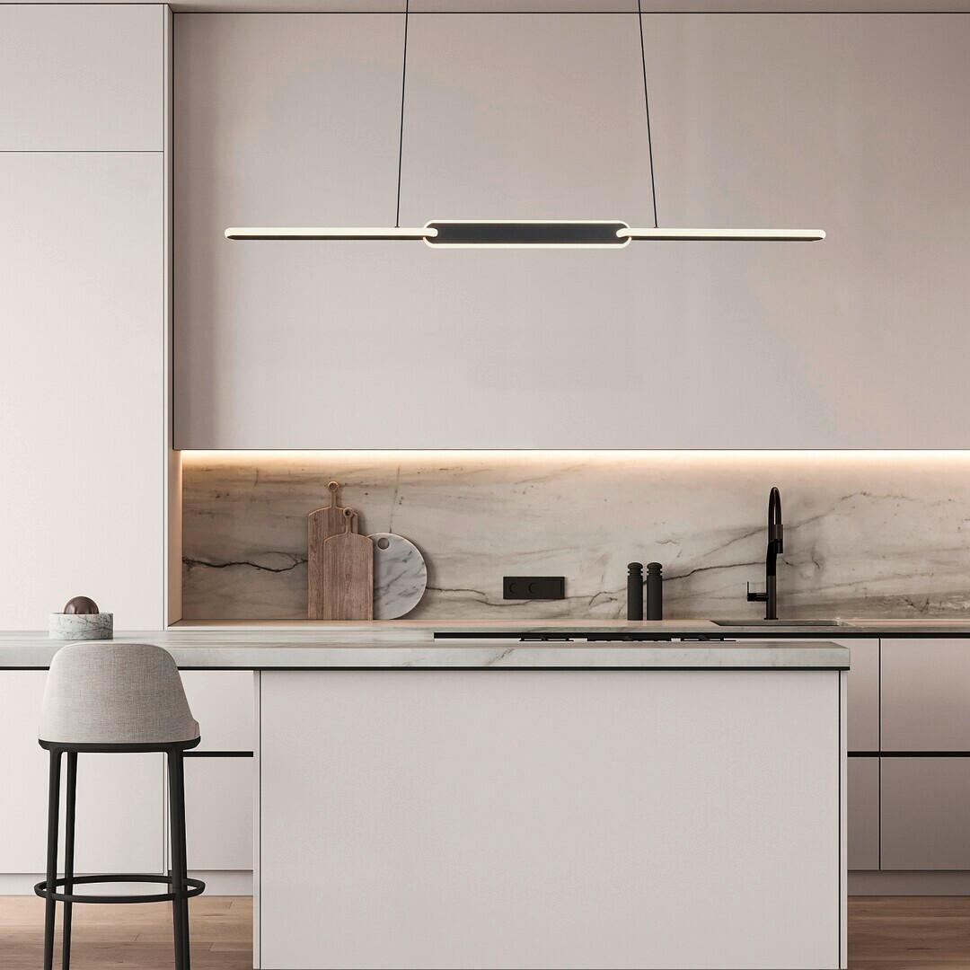 ZÁVĚSNÉ SVÍTIDLO SINDRI - bílá/černá, Design, kov/plast (108/120cm)