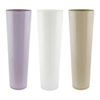 Váza LORETTA - orgovánová/biela, Konventionell, sklo (17/50cm) - Mömax