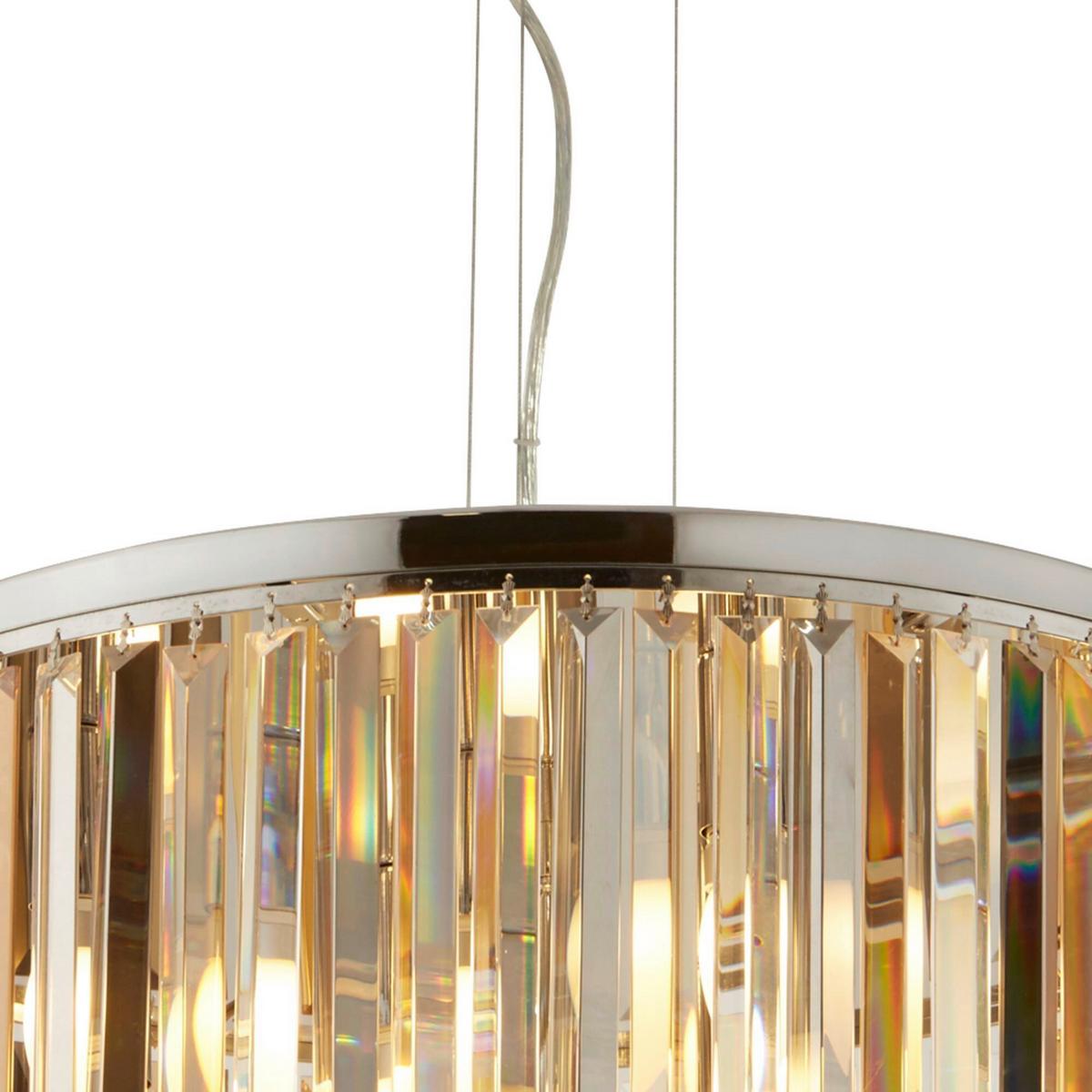 Kristall-hängeleuchte Clarissa 9835-5cc - Klar/Chromfarben, Design, Glas/Metall (60/25-150cm)