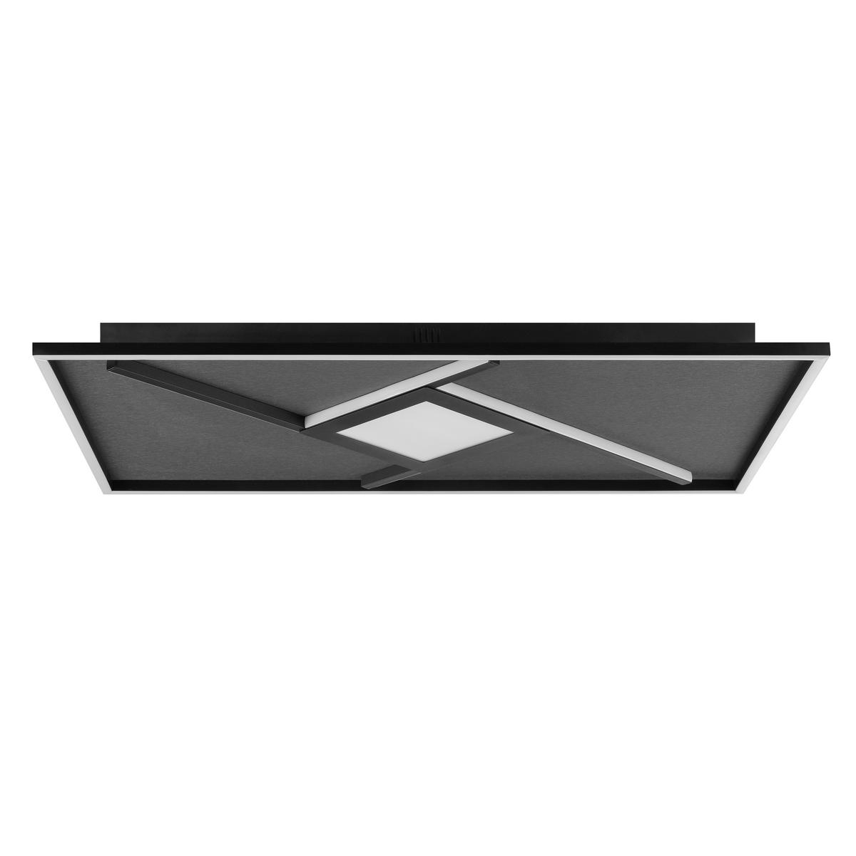 Led-deckenleuchte Hardy Schwarz B: 71 Cm - Schwarz, Design, Kunststoff/Textil (4,7/71/41cm) - Brilliant