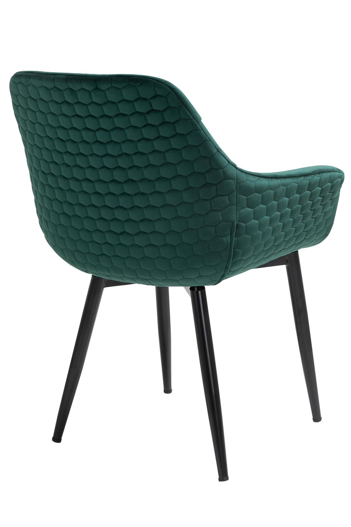 Armlehnstuhl Waldgrün B: 63 cm - Waldgrün/Schwarz, MODERN, Textil/Metall (63/81,5/61cm) - Livetastic