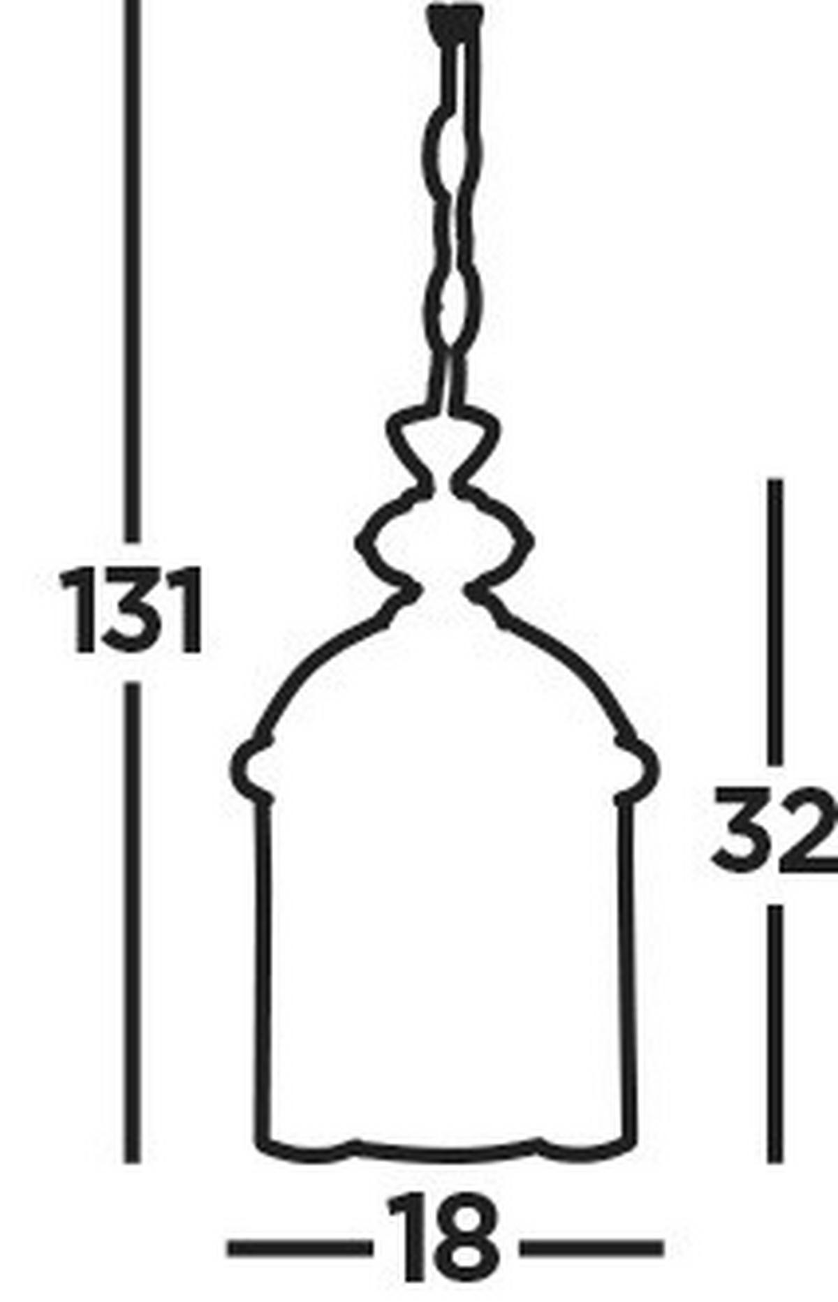 Hängeleuchte Bevelled 7131ab - KONVENTIONELL, Glas/Metall (18/32cm)