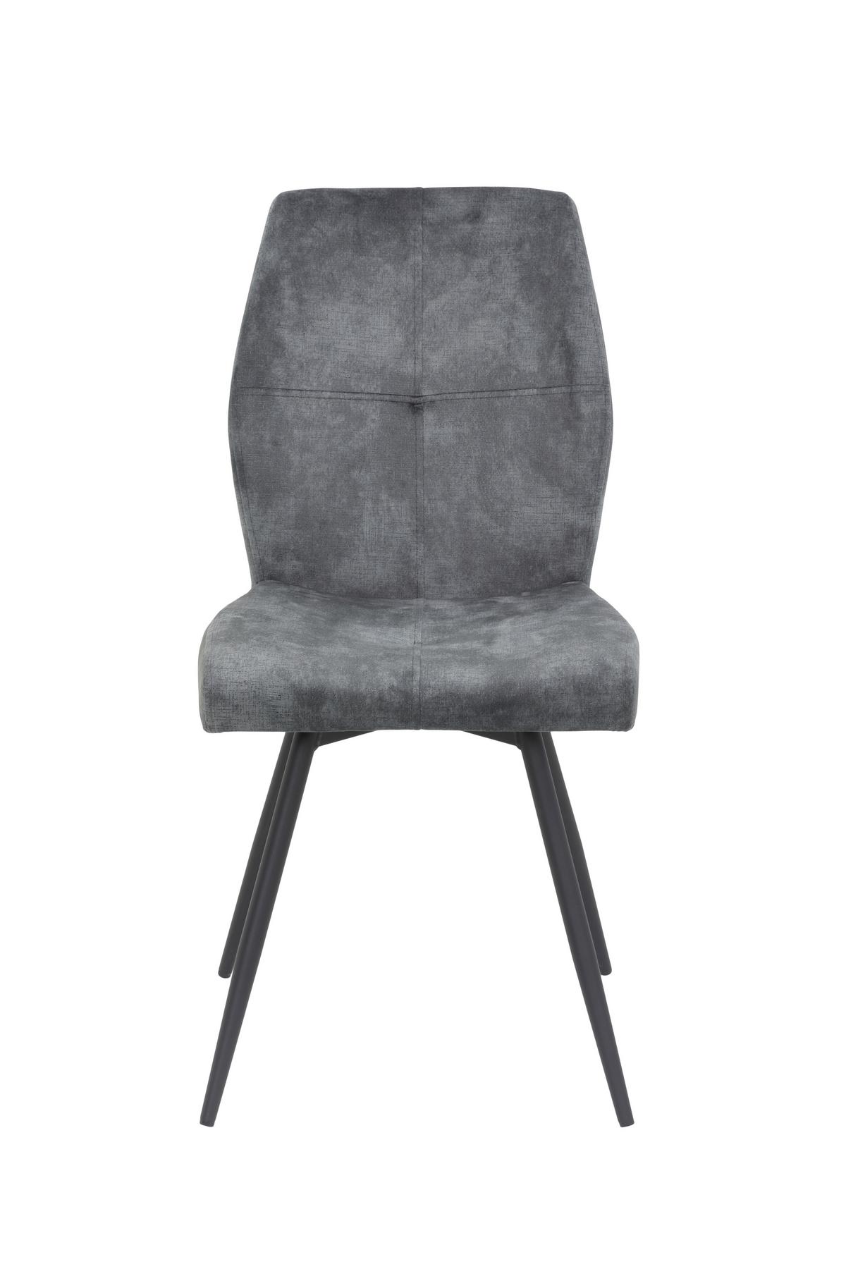 Stuhl-set Ally S 4er-Set - Anthrazit/Schwarz, MODERN, Textil/Metall (46/91/60cm) - MID.YOU