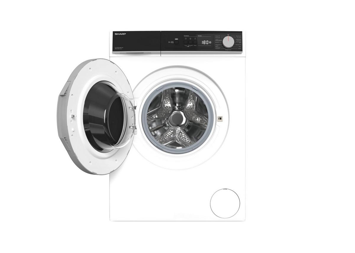 Waschmaschine ES-NFA814BW1NA-D E, EEKL: A, Füllmenge 8 kg - Schwarz/Weiß, Trend, Kunststoff (59,7/84,5/52,7cm)