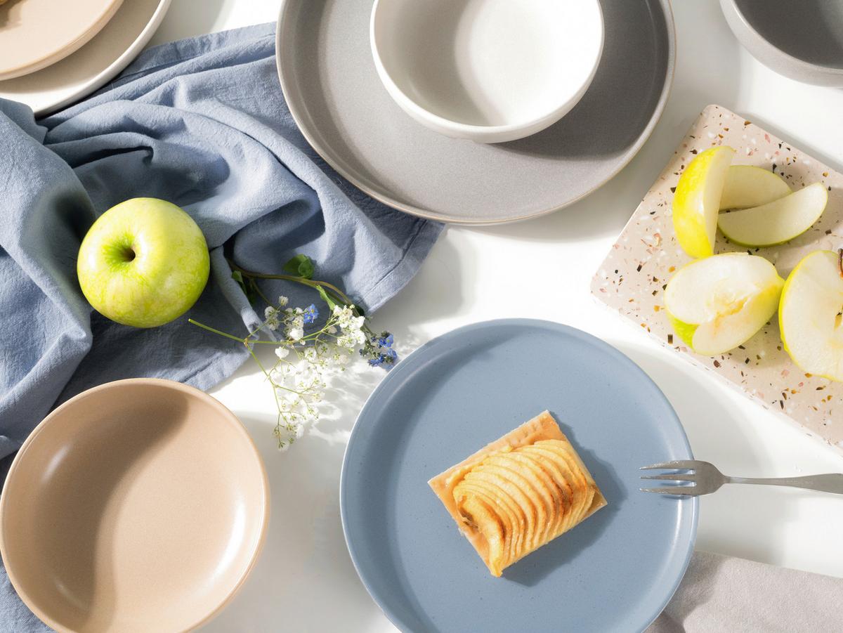 Tafelservice Uno Nordic, Creme, 12-Tlg. - Sandfarben/Creme, Basics, Keramik - Creatable