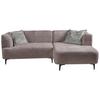 Ecksofa Lou Taupe/Schwarz, 247 cm - Taupe/Schwarz, Design, Textil (247/158cm) - MID.YOU