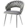 Armlehnstuhl-Set Finesse 125 Grau - Silberfarben/Grau, Design, Kunststoff/Metall (61/82/60cm) - Kayoom