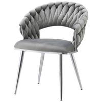 SADA STOLIČIEK S PODRÚČKAMI FINESSE 125 - sivá/strieborná, Design, kov/plast (61/82/60cm) - Kayoom