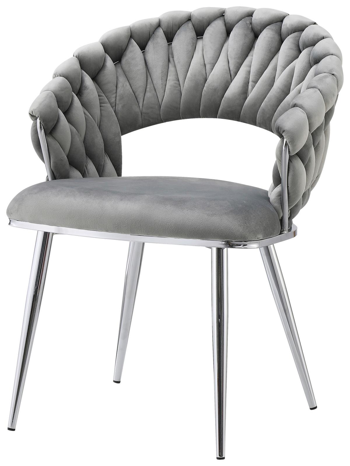 SADA STOLIČIEK S PODRÚČKAMI FINESSE 125 - sivá/strieborná, Design, kov/plast (61/82/60cm) - Kayoom