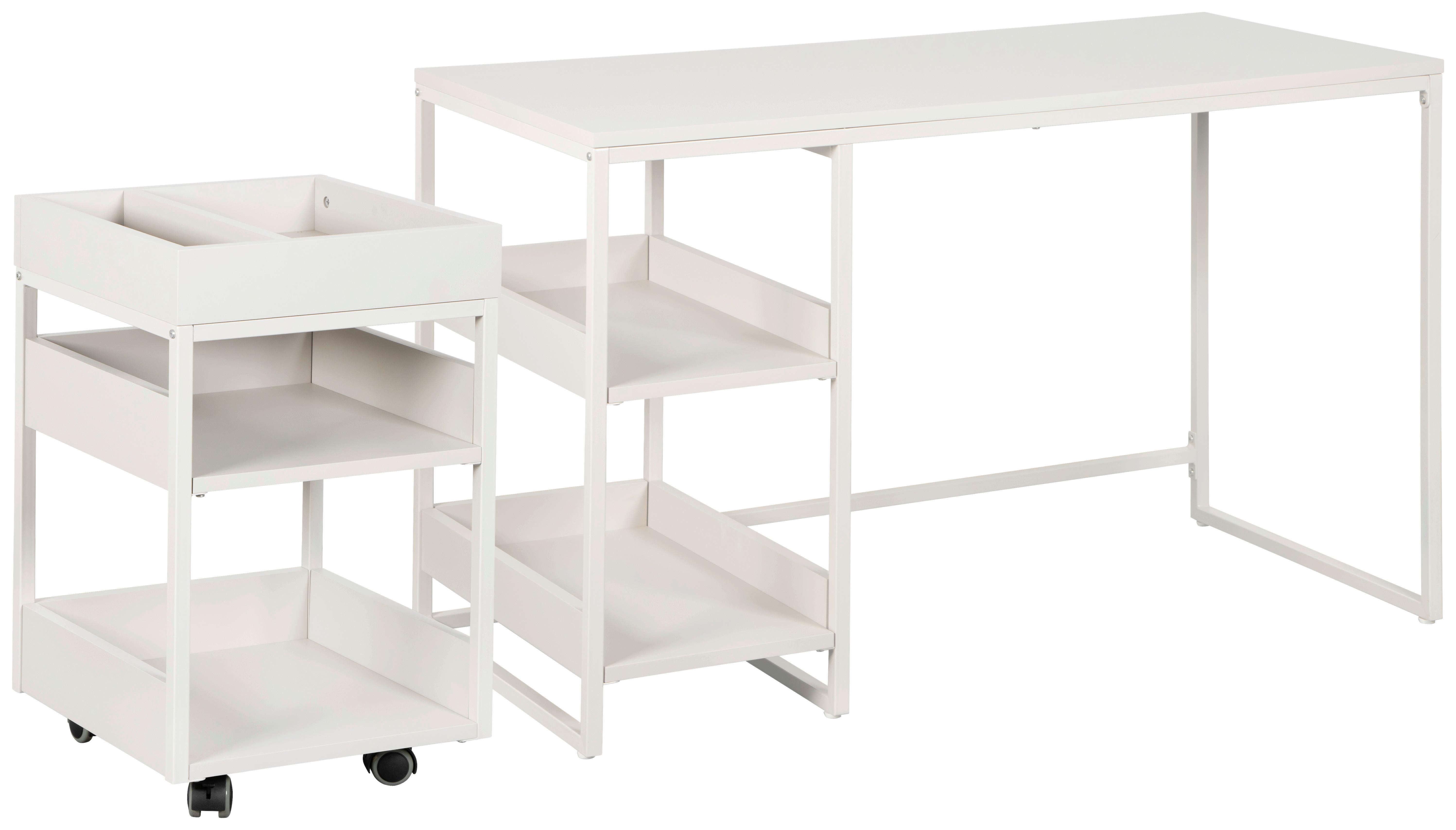 PÍSACÍ STÔL S ÚLOŽ. PRIESTORO WALL - kašmírová, Modern, kov/kompozitné drevo (120/60/76cm) - Mömax