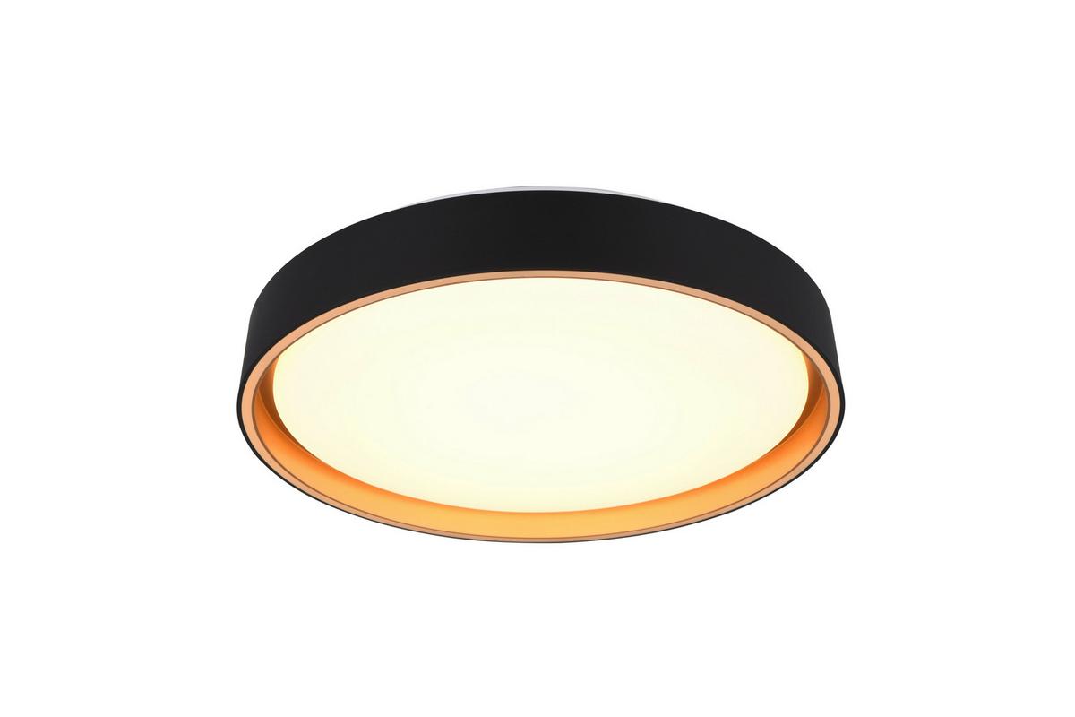 Led-deckenleuchte R64391080 Felis - Goldfarben/Schwarz, Basics, Kunststoff (40/7,5cm)