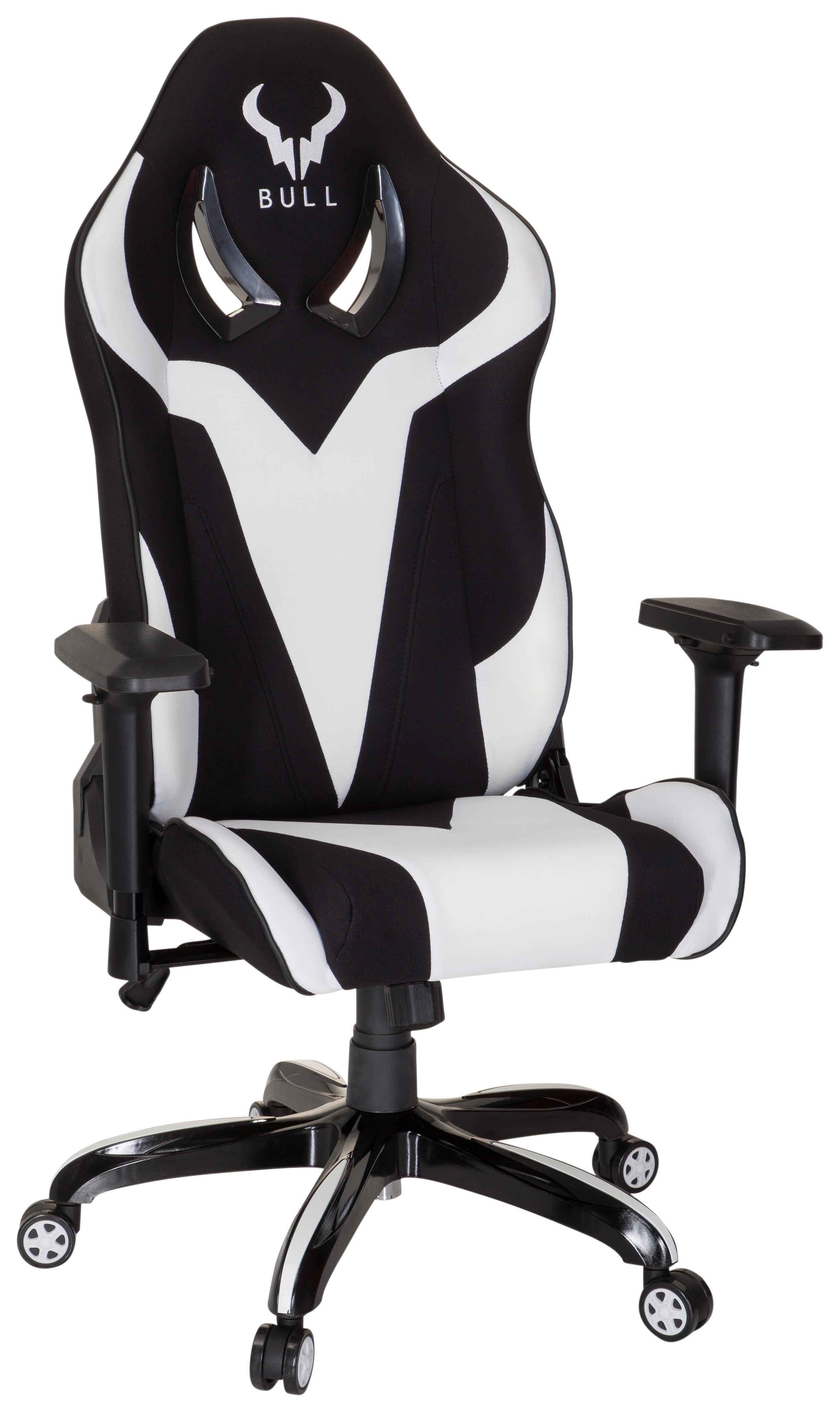 Gaming Stuhl Promoter Ii M. Wippmechanik Schwarz/weiß - Schwarz/Weiß, MODERN, Kunststoff/Textil (74/133/67cm) - MID.YOU