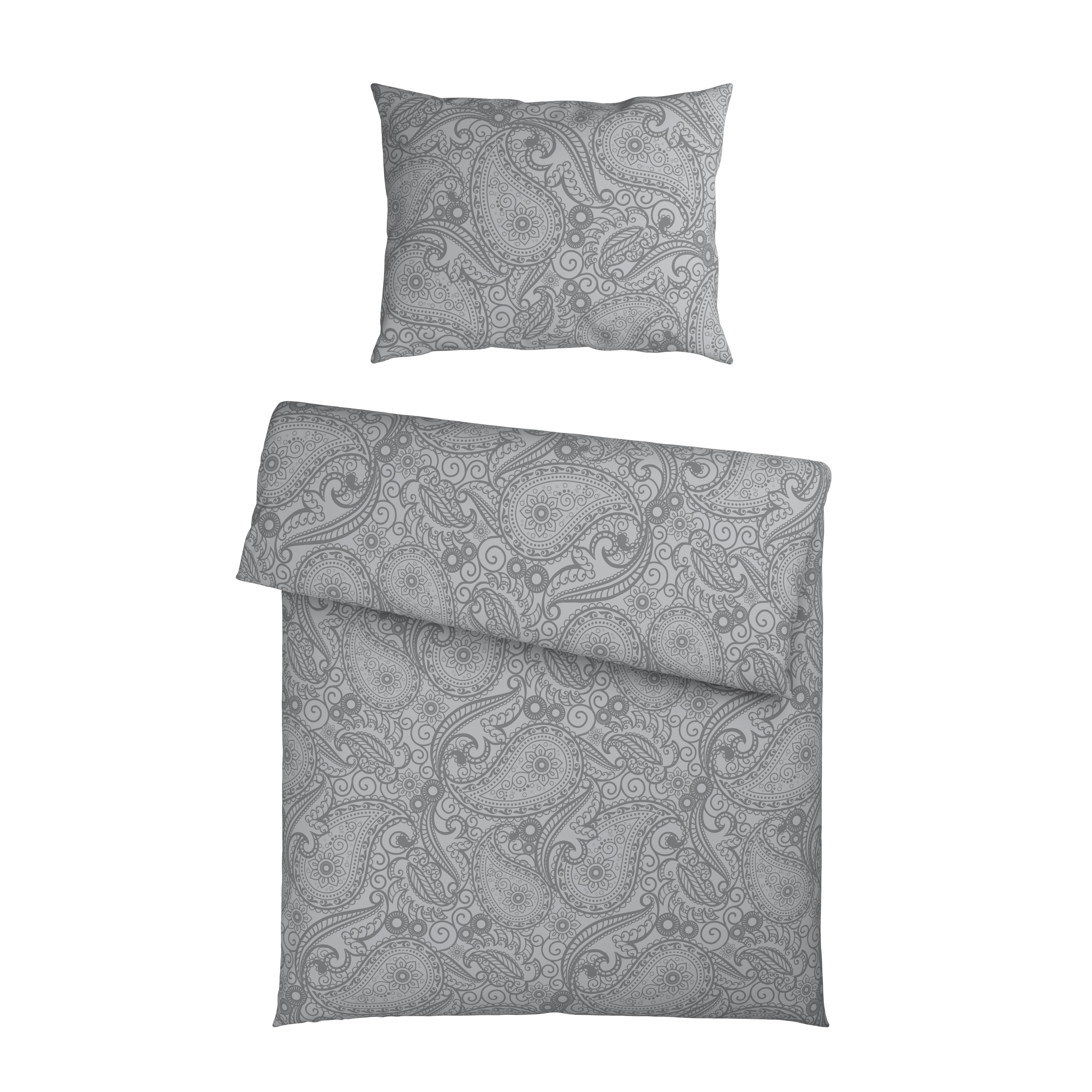POSTEĽNÁ BIELIZEŇ PAISLEY - sivá, textil (140/200cm) - Mömax