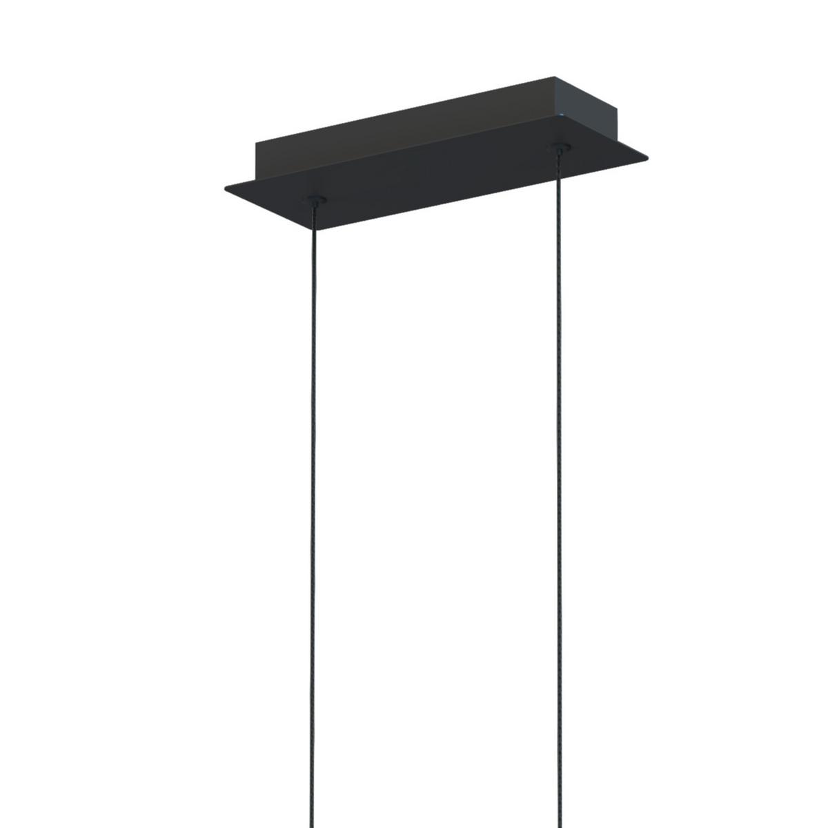 LED-Pendelleuchte Twist Schwarz L: 110 cm - Schwarz, Design, Metall (110/18/150cm)