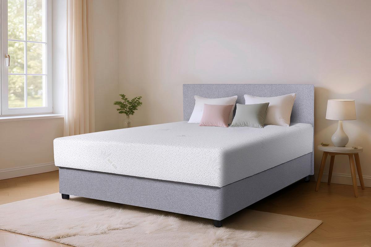 Kárpitozott Ágy Spina 140/200cm - szürkésbézs, Konventionell, faalapú anyag/textil (140/200cm)