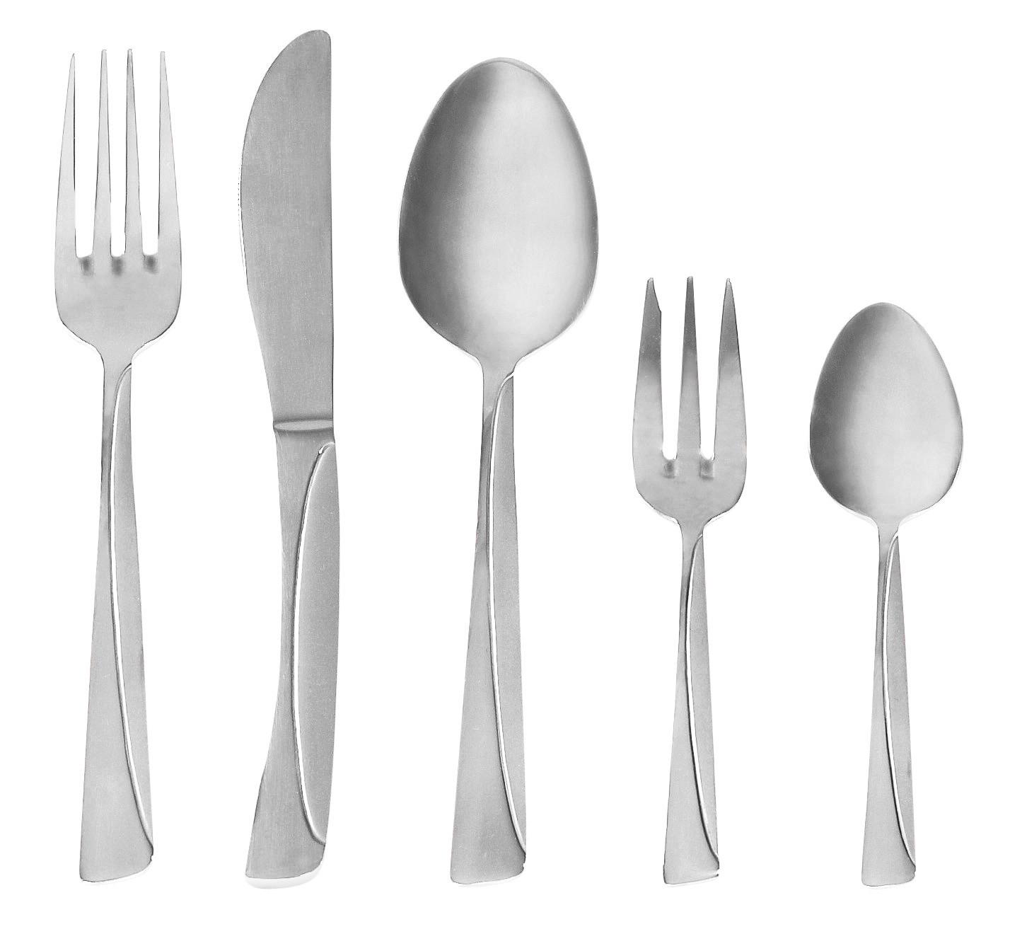 Besteckset 30-Teilig Bettina für 6 Personen - Edelstahlfarben, KONVENTIONELL, Metall - Luca Bessoni