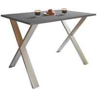 Esstisch Xona Silberfarben L: 140 cm - Anthrazit/Silberfarben, Basics, Holzwerkstoff/Metall (140/50/76cm) - MID.YOU