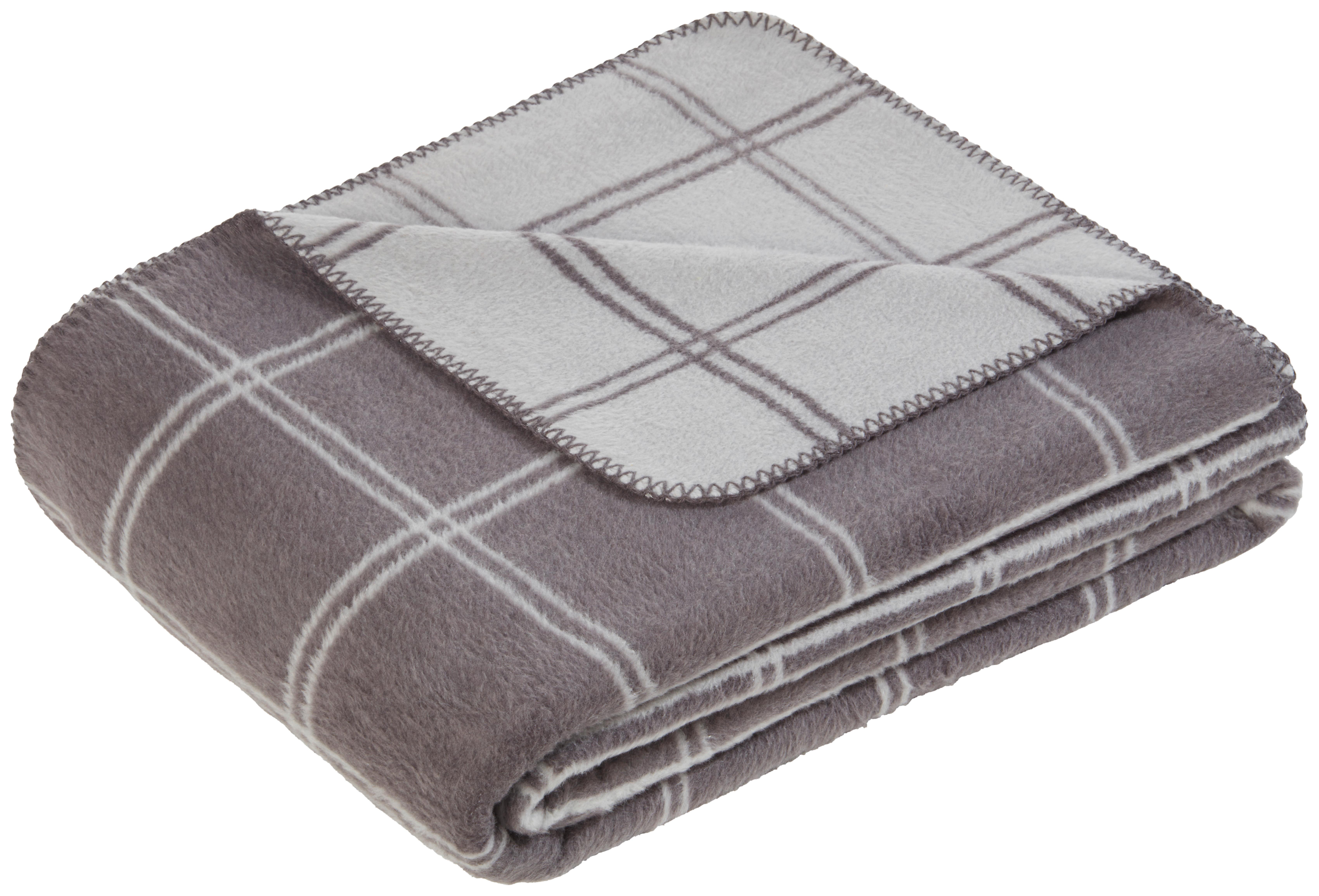 Deka Karola, 150/200cm - sivá/antracitová, Romantický / Vidiecky, textil (150/200cm) - Modern Living