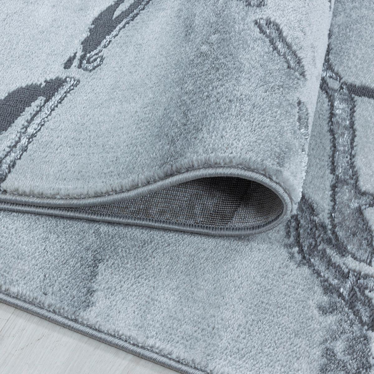 Teppich Läufer Silberfarben Naxos 80x250 Cm - Silberfarben, Design, Textil (80/250cm)