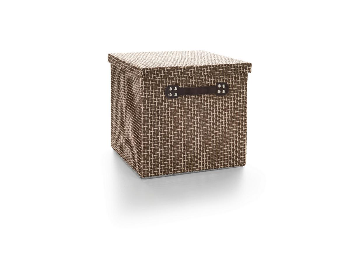 BOX S VEKOM FOLDABLE - hnedá/svetlohnedá, kartón/textil (29,5/28/30cm) - Mömax