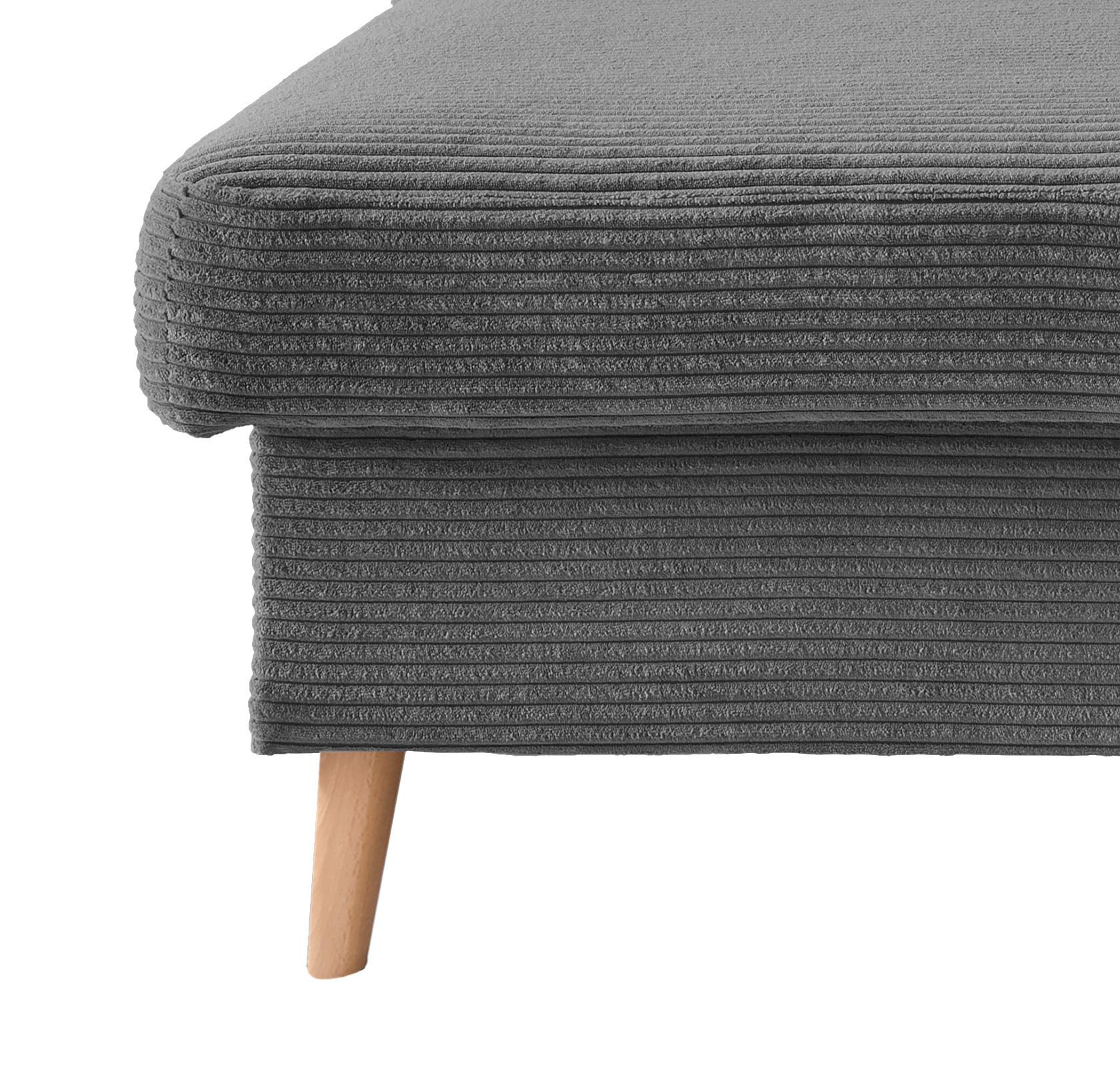 Ecksofa Valentina - Naturfarben/Grau, Design, Textil (150/228cm) - P & B