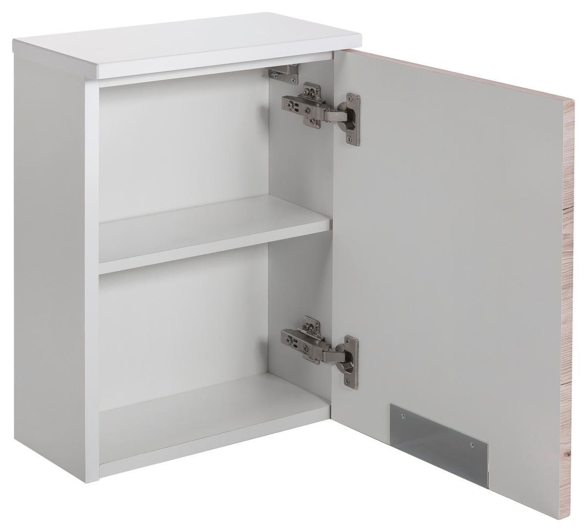 Hängeschrank Mit 1 Tür Mars B: 33 cm Eiche Dekor - Eichefarben/Weiß, MODERN, Holzwerkstoff (33,0/46,5/16,5cm) - MID.YOU