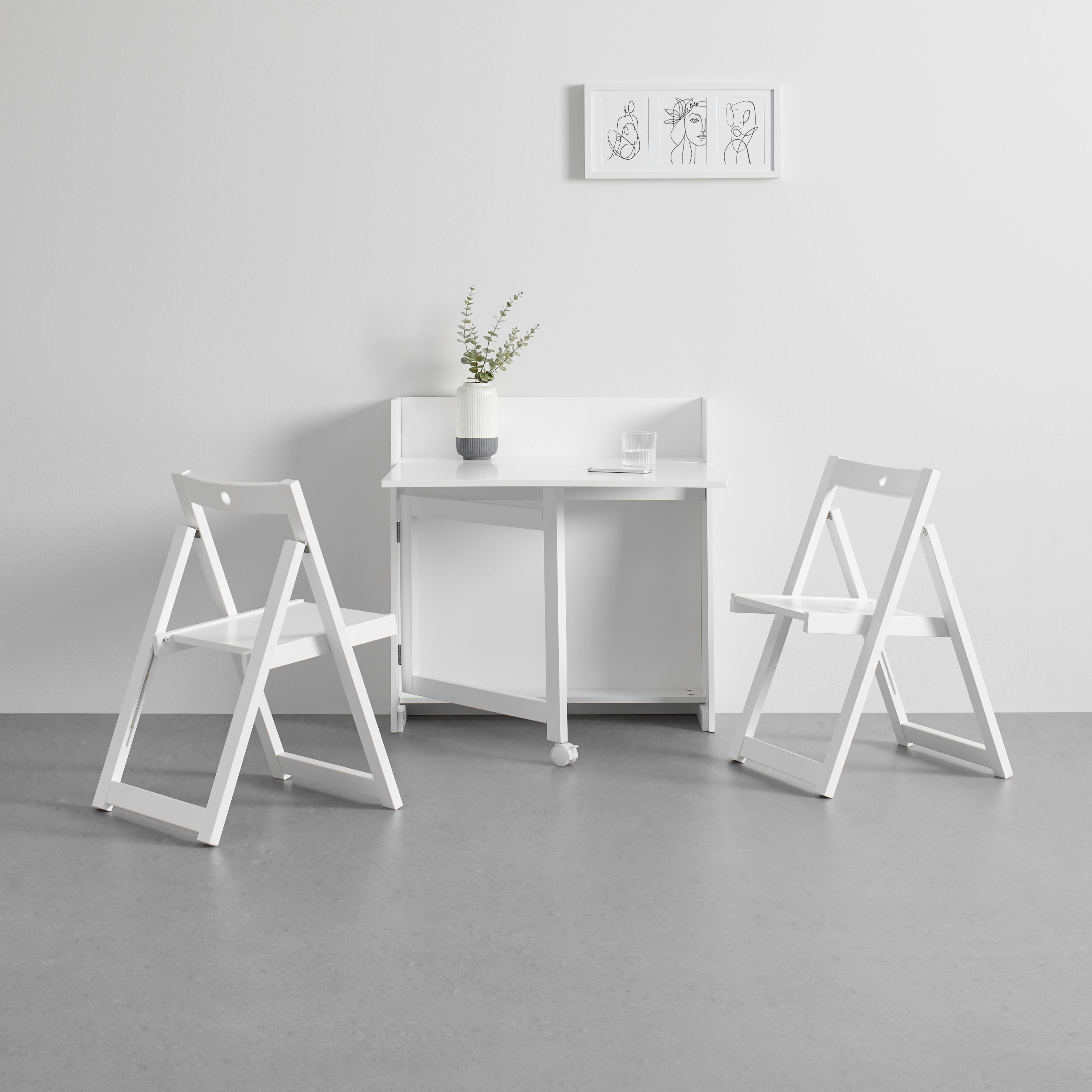Stolová súprava THEO biela - biela, Modern, drevo/kompozitné drevo (85/83/85cm) - P & B
