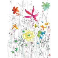 Vliestapete Floral - Multicolor, Design, Papier (184/248cm)