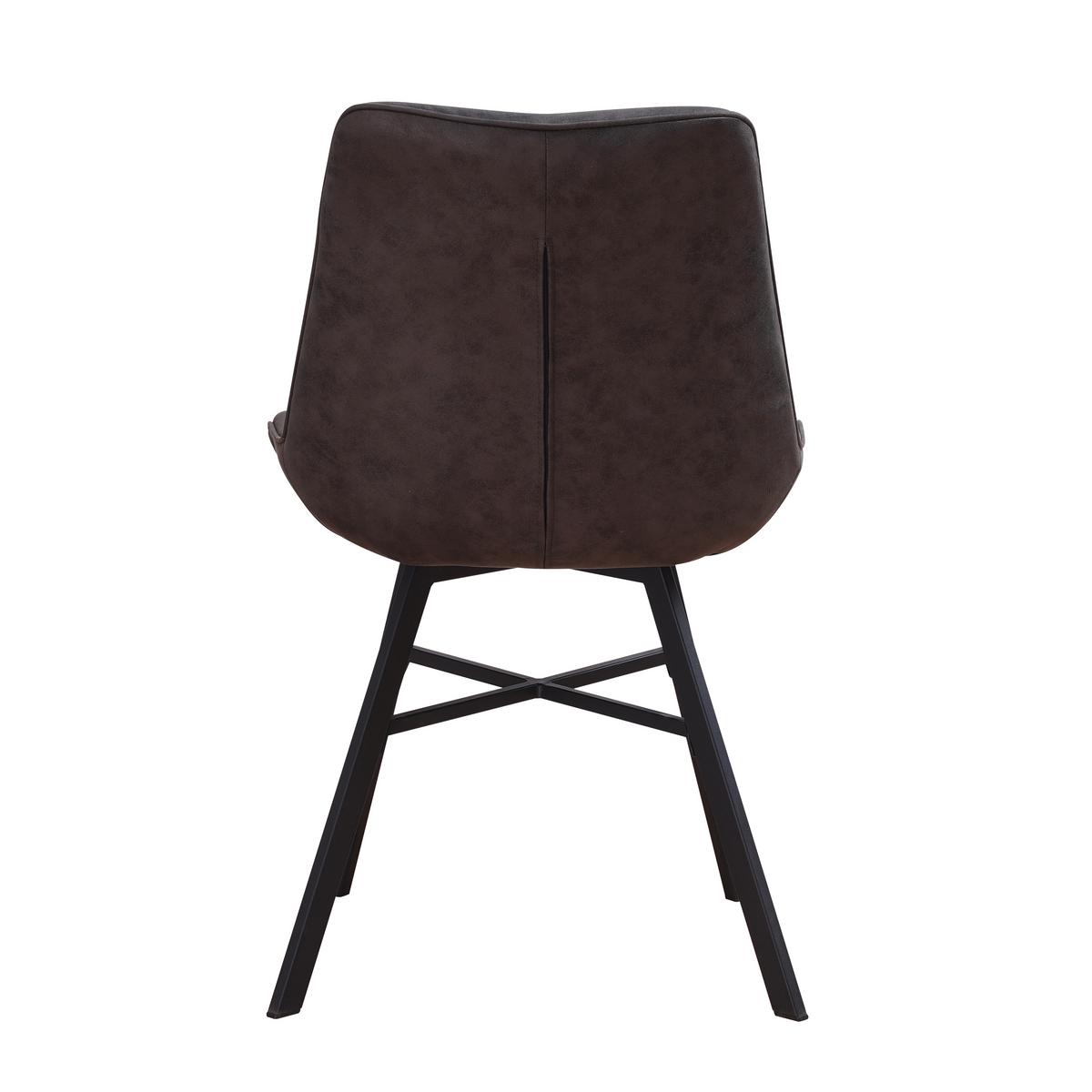 Stuhl-set Samuel Anthrazit, B: 53 Cm - Anthrazit/Schwarz, MODERN, Textil/Metall (53/87/63,5cm) - MID.YOU