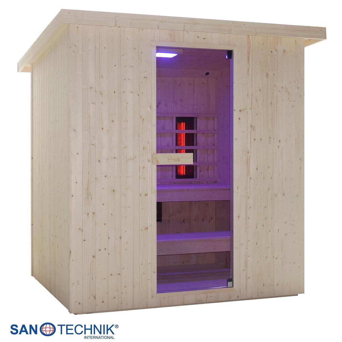 INFRAROTKABINE Lahti Holzfarben B: 181,5 cm - Fichtefarben, KONVENTIONELL, Holz (198/181,5/202,2cm) - Sanotechnik