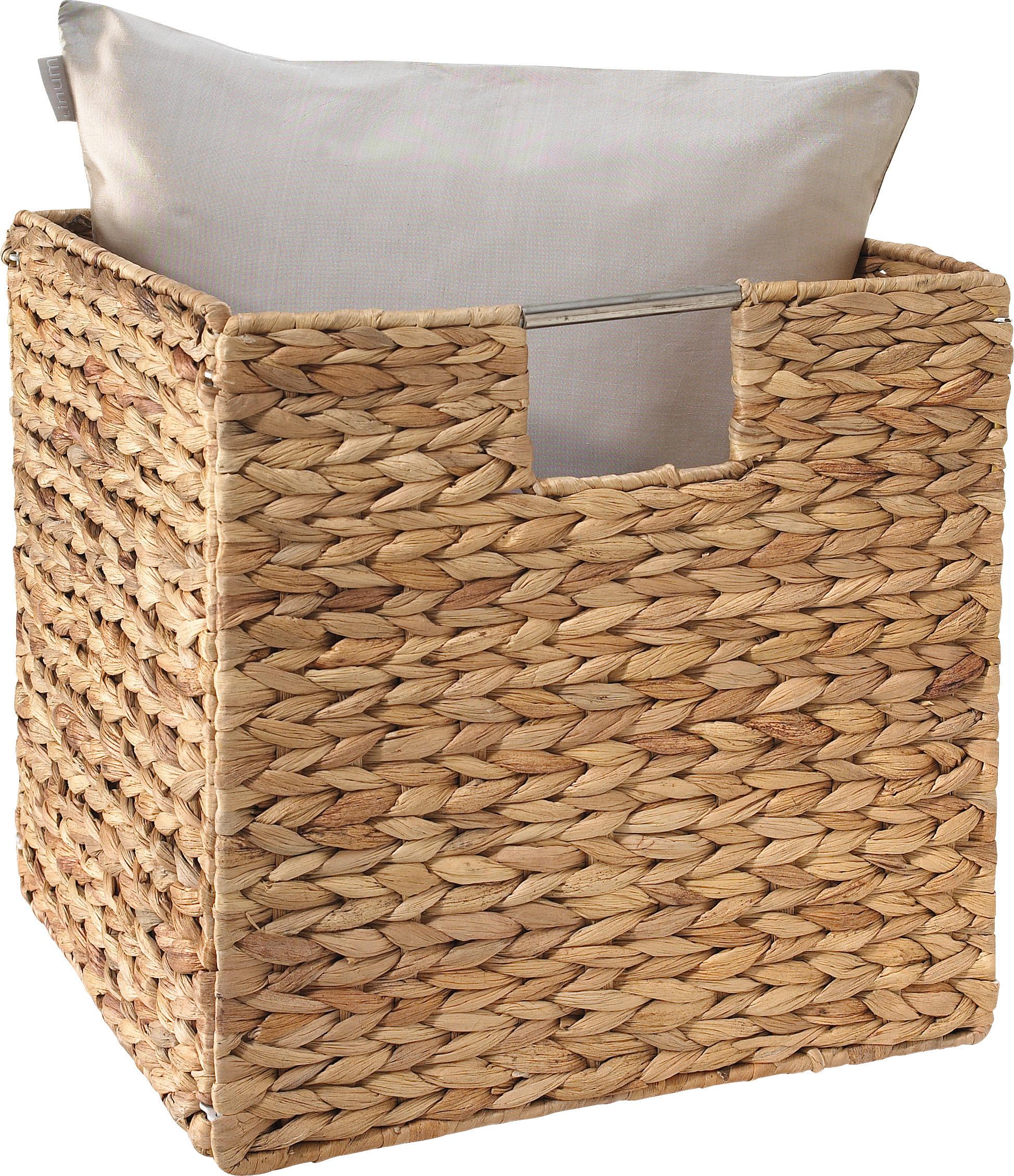 Koš Do Regálu Anna, 33/32/33cm - přírodní barvy, Lifestyle, kov/přírodní materiály (33/32/33cm) - Zandiara