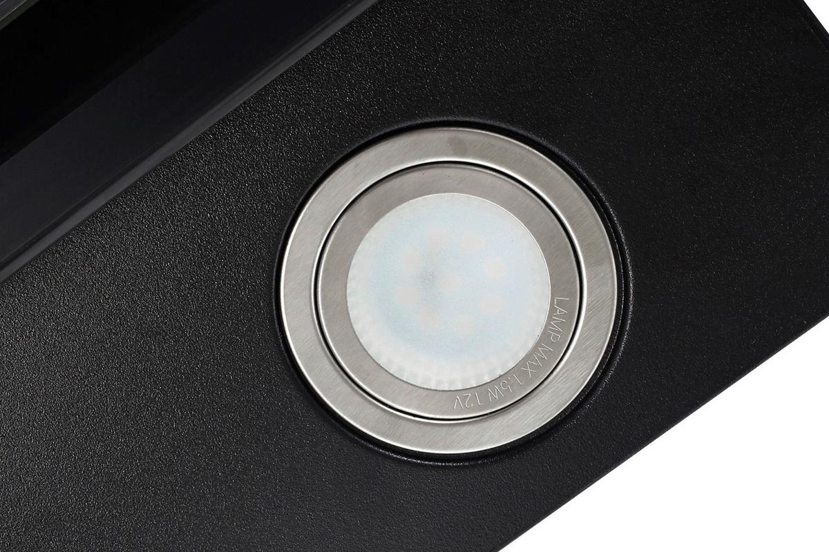 Kopffreihaube Respekta Skala Metall/Glas Schwarz B: 59,5 cm - Schwarz, Trend, Glas/Metall (59,5/74,2-109,2/38,5cm) - Respekta