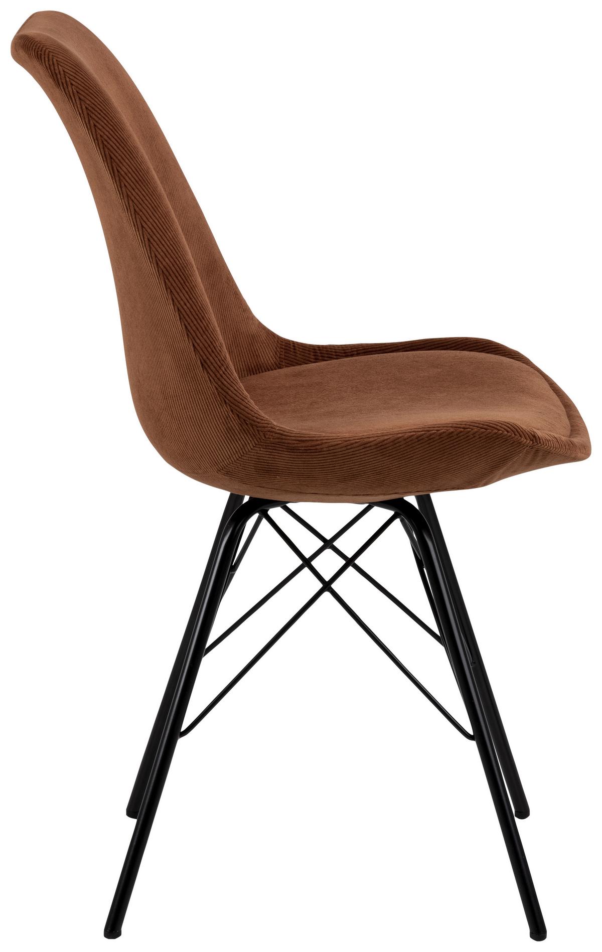 Jedálenská stolička ERIS tehlová kord - čierna/medená, Konventionell, kov/textil (48,5/85,5/54cm) - MID.YOU