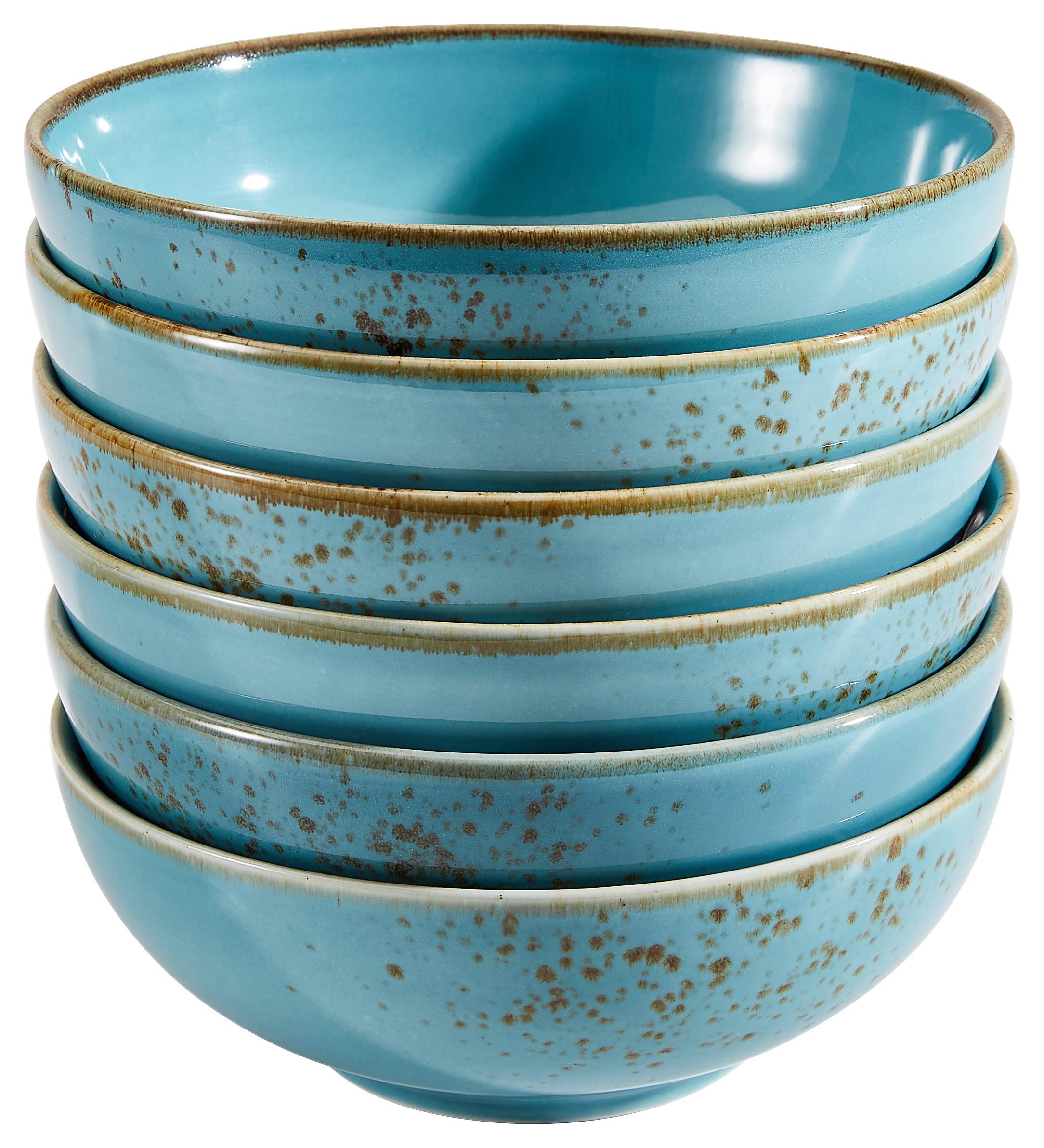 Schüsselset Nature Collection 6-teilig Türkis D: 16,5 cm